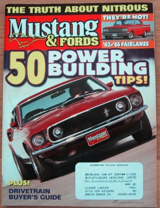 MUSTANG & FORDS 1999 NOV - PAXTON GT, FAIRLANES*